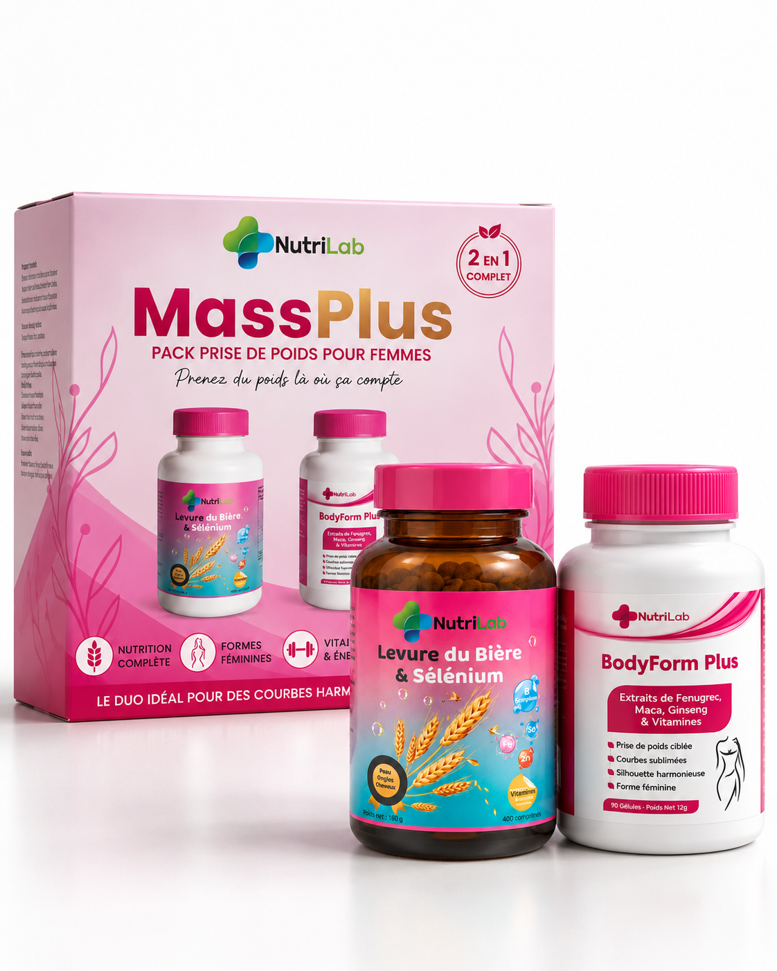 MassPlus – Pack Prise de Poids pour Femmes